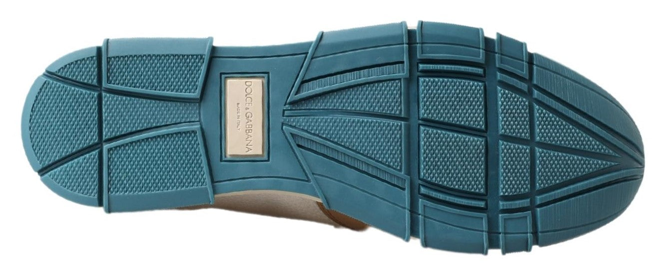 Blue shoe with a strap across the top