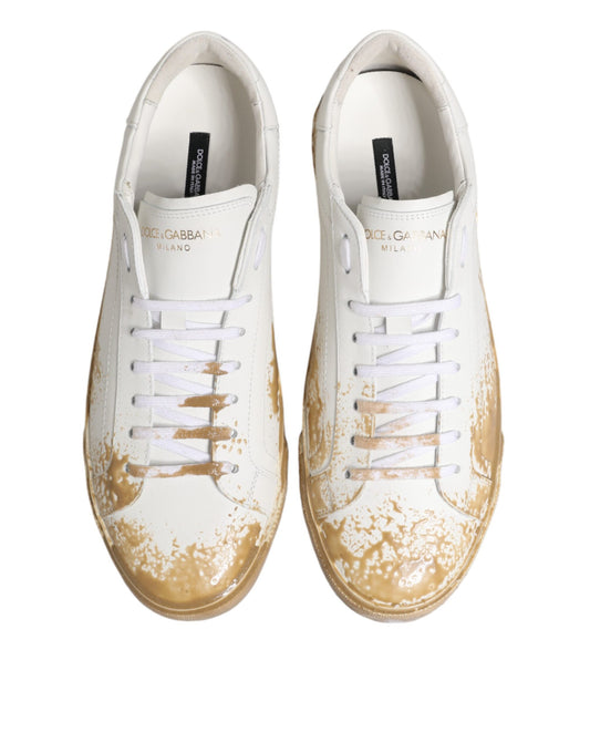 Pair of sneakers with white laces