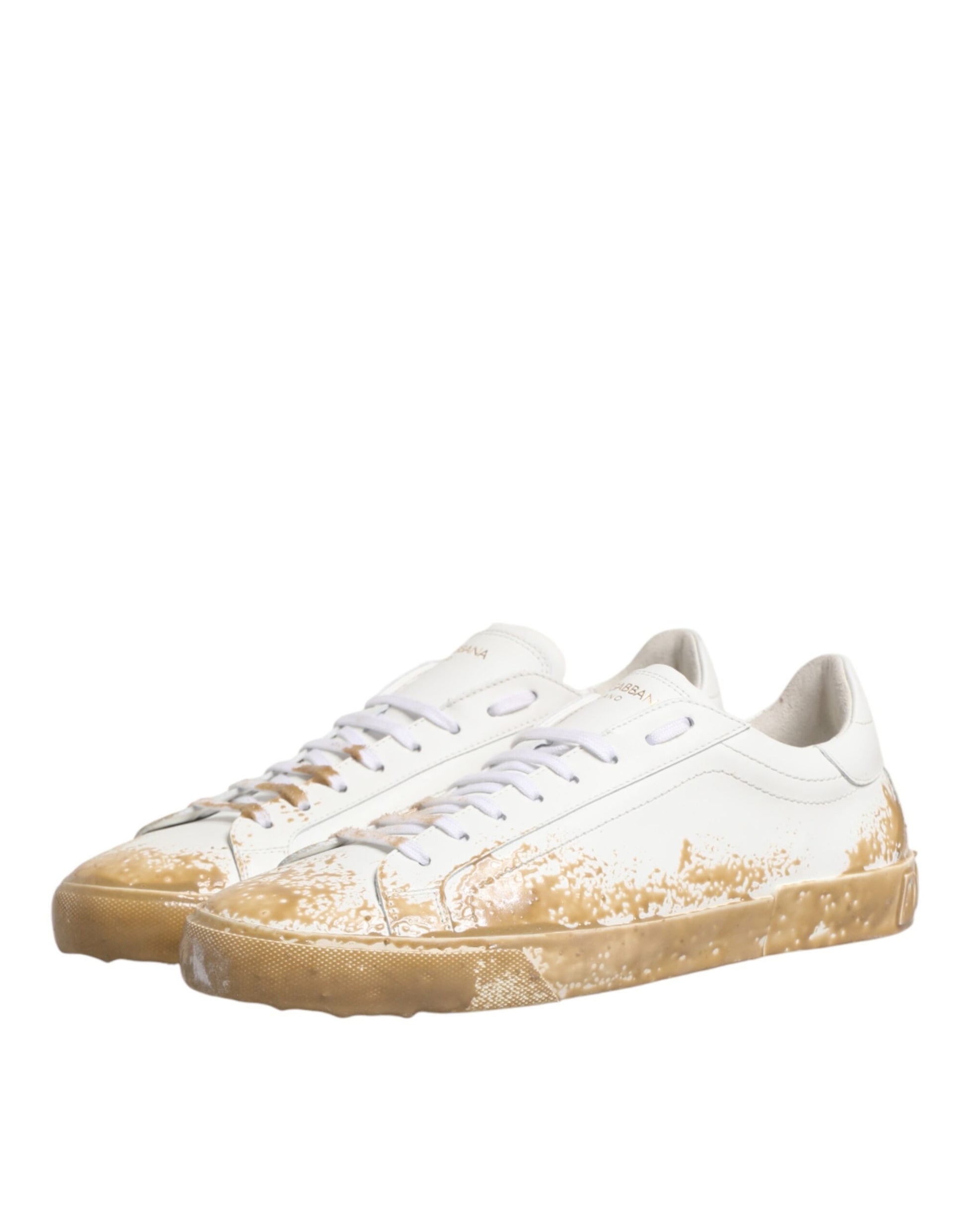 White sneaker with yellow sole
