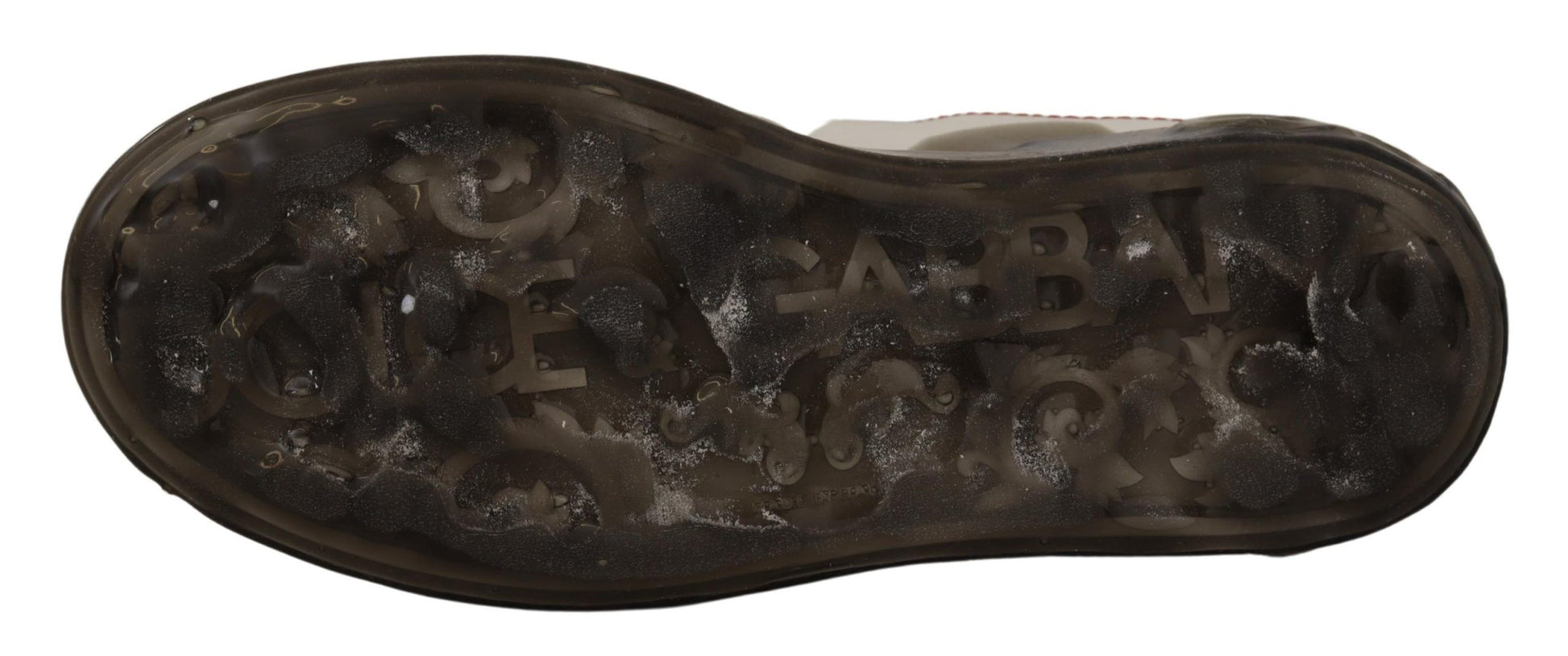 Black shoe with white sole and black laces