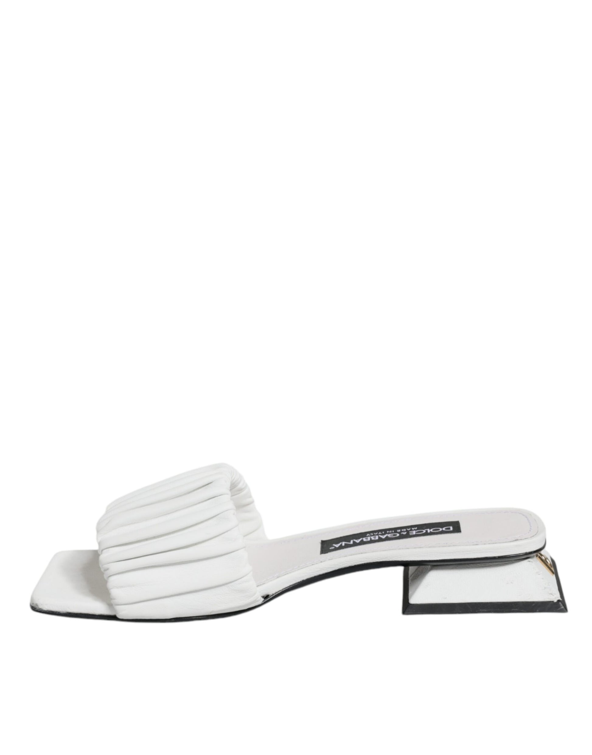 White flip flops with black straps