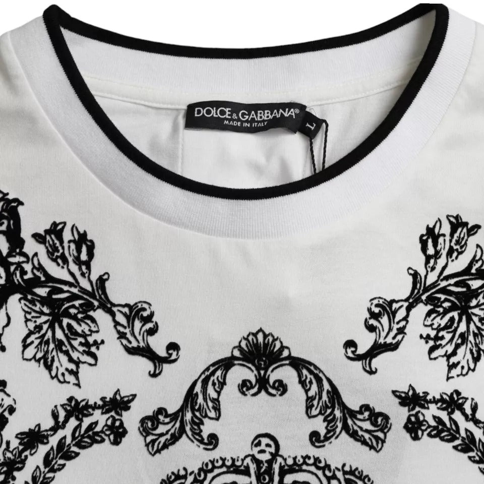 White shirt with black collar and sleeves