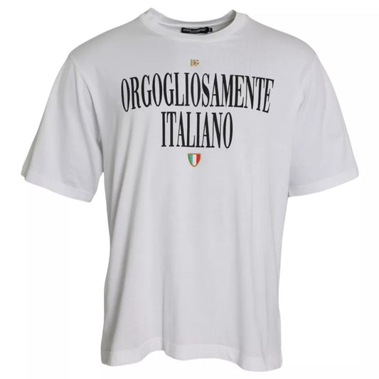 White t-shirt with Italian flag design