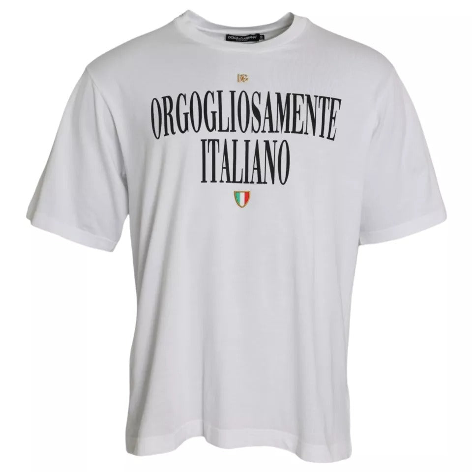 White t-shirt with Italian flag design