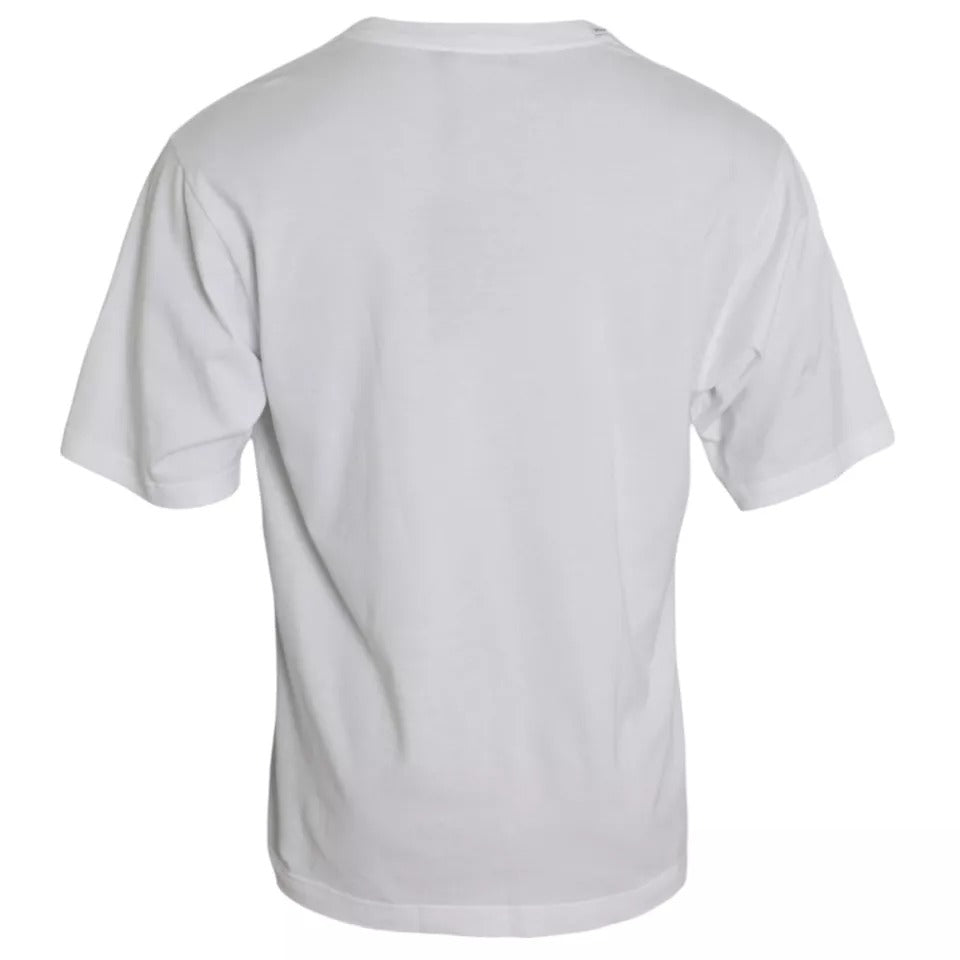 White short sleeve t-shirt on display