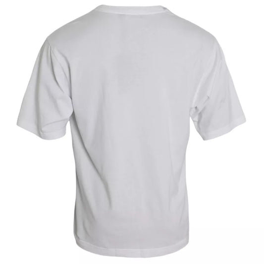 White short sleeve t-shirt on display