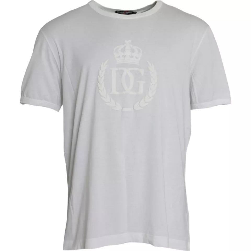 White t-shirt with logo on front