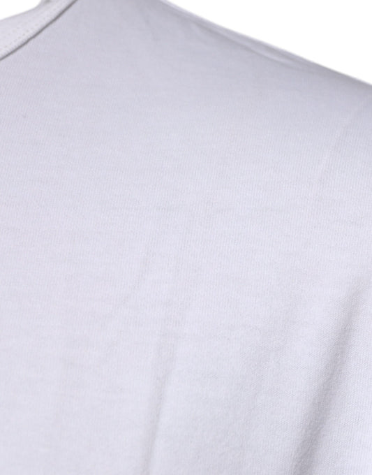 White short sleeved t-shirt on hanger