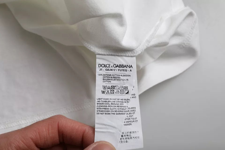 White tag on white fabric