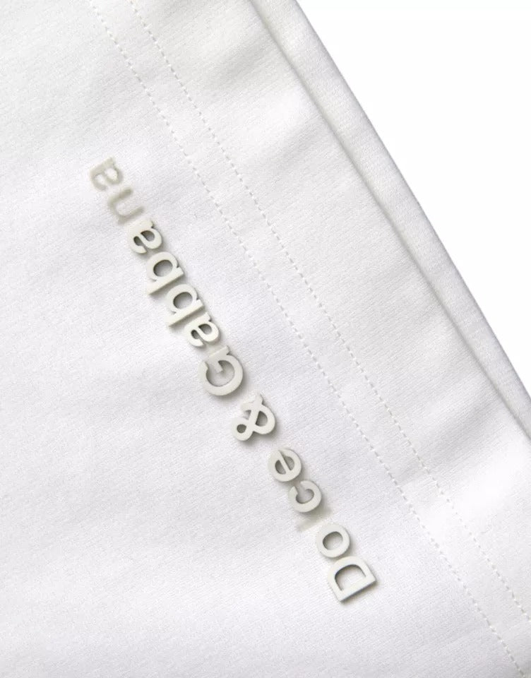 White cloth napkin with embroidered logo