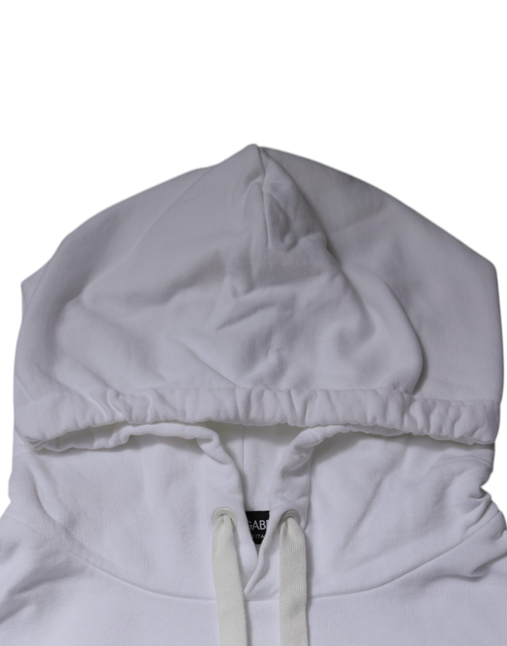 White hoodie with drawstrings