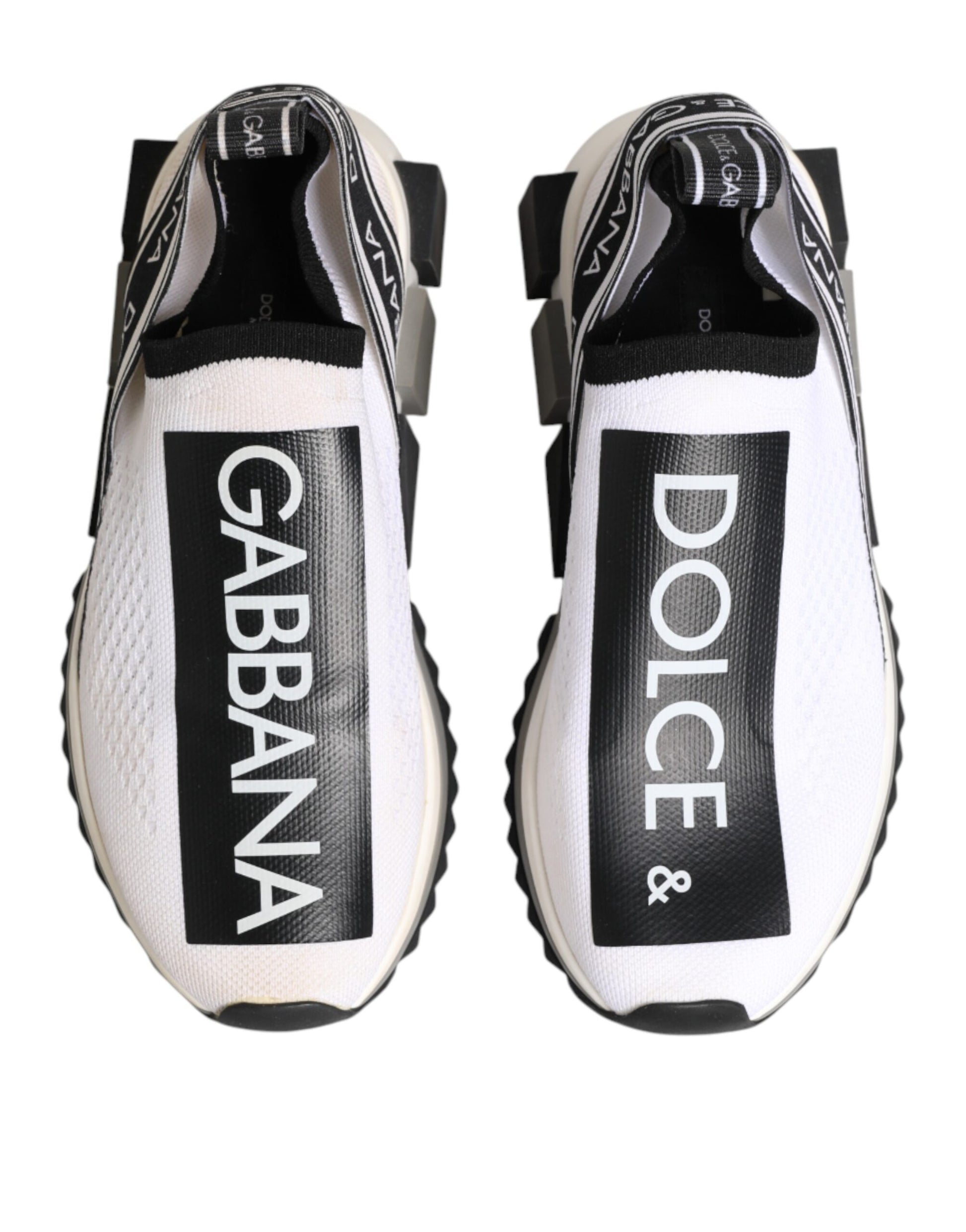 Pair of sneakers with brand logos on side