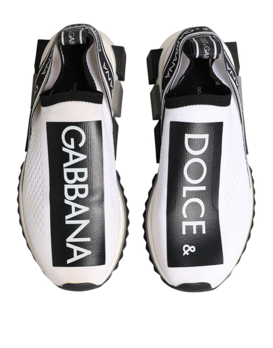 Pair of sneakers with brand logos on side