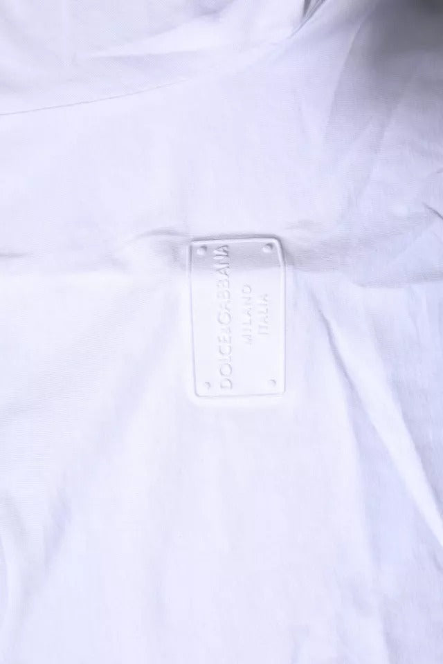 White shirt with a label on the inside