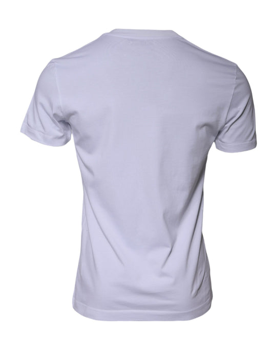 Purple short sleeve t-shirt on a mannequin