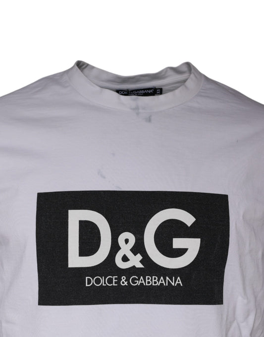 White t-shirt with black logo