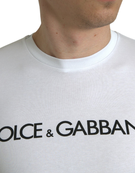 White t-shirt with black logo