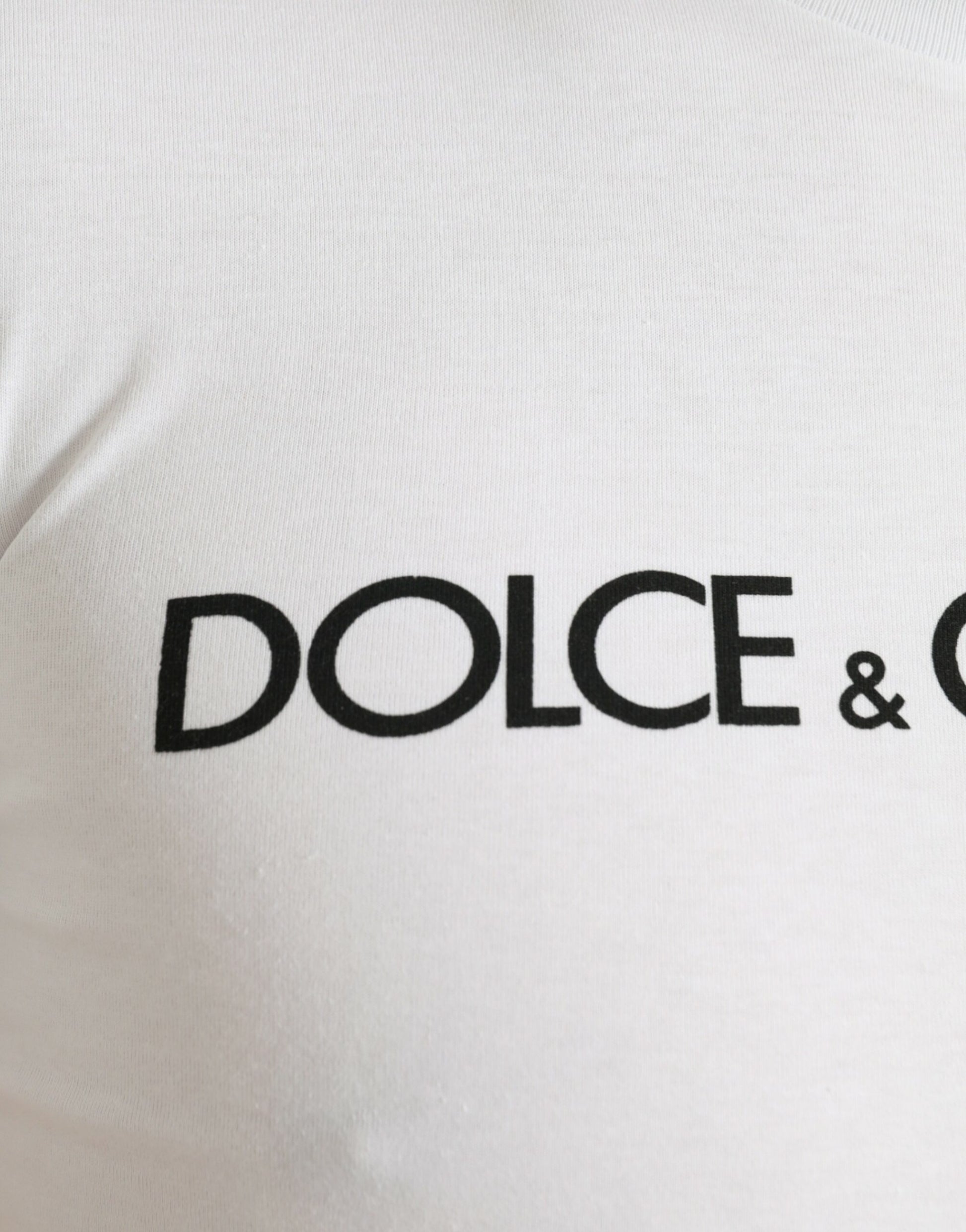 White shirt with black logo