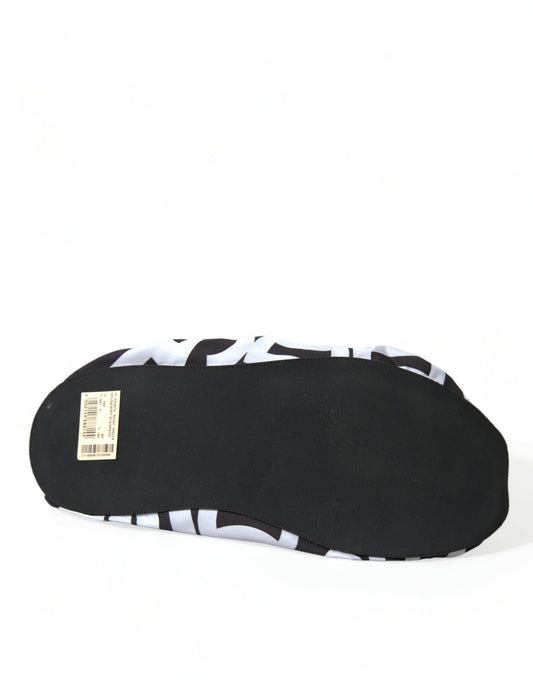 Black and white shoe insole with a label on it