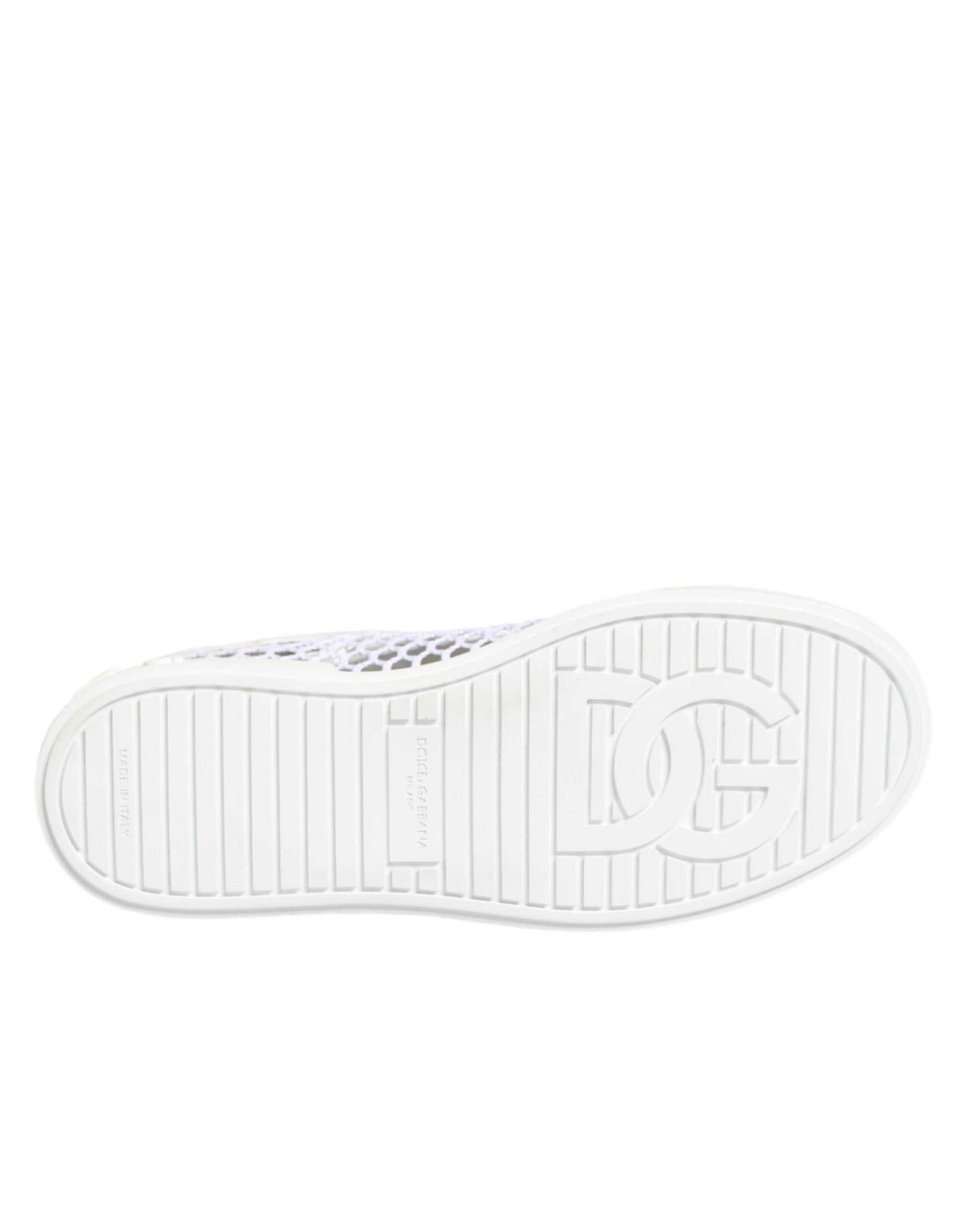 White sneaker with logo on side