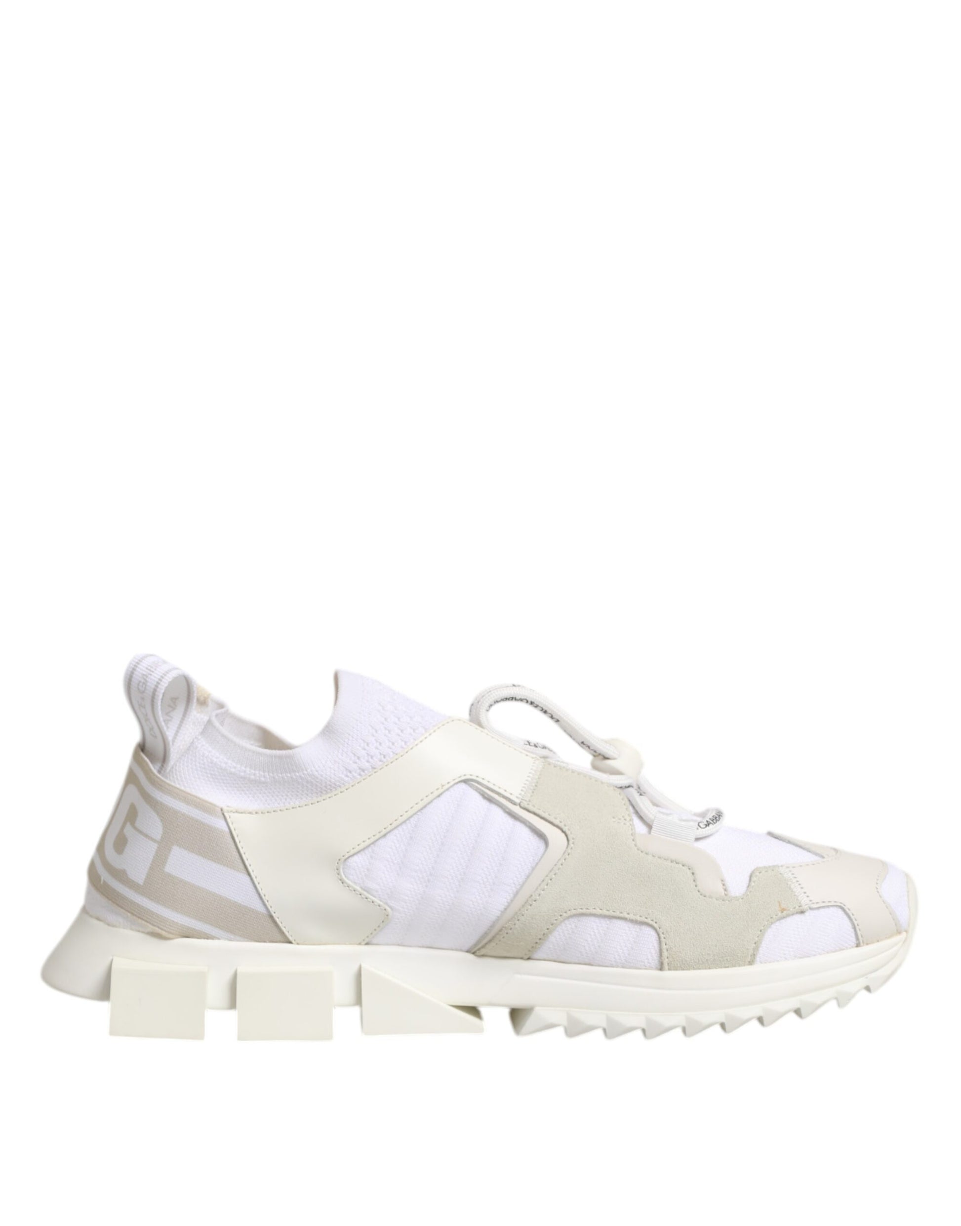 Tan sneaker with white laces and sole