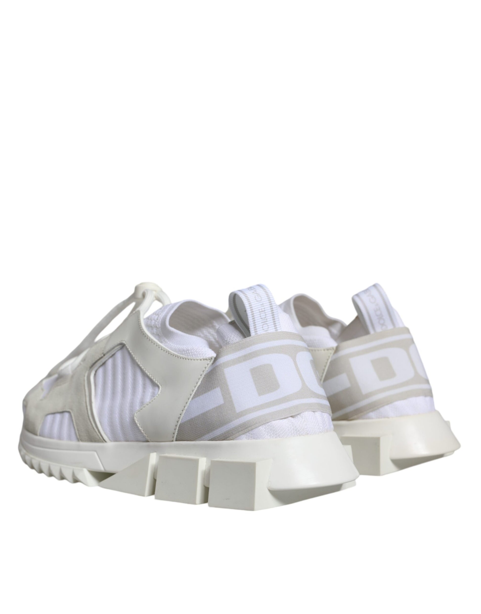 Pair of white sneakers with black laces