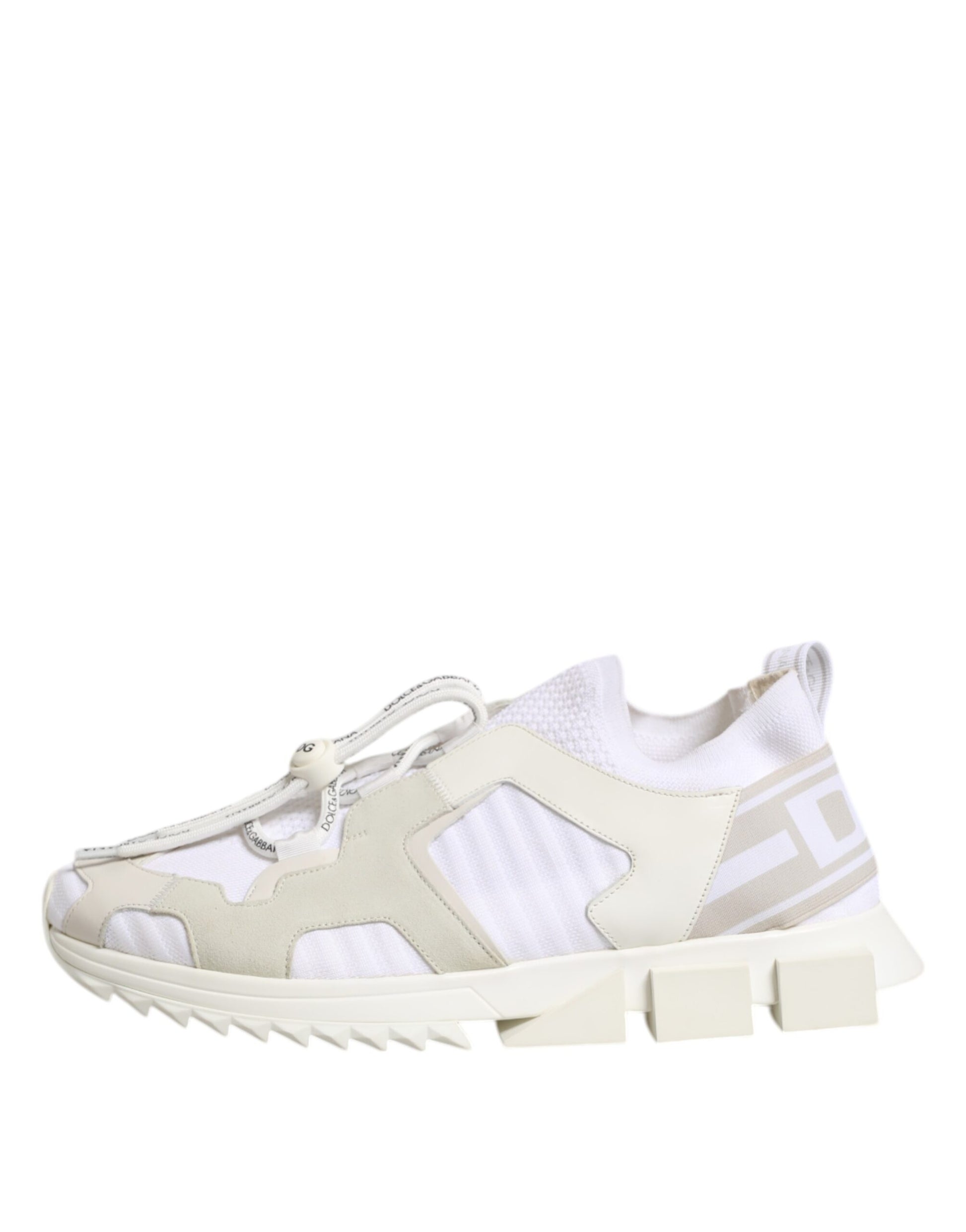 Pair of white sneakers with laces
