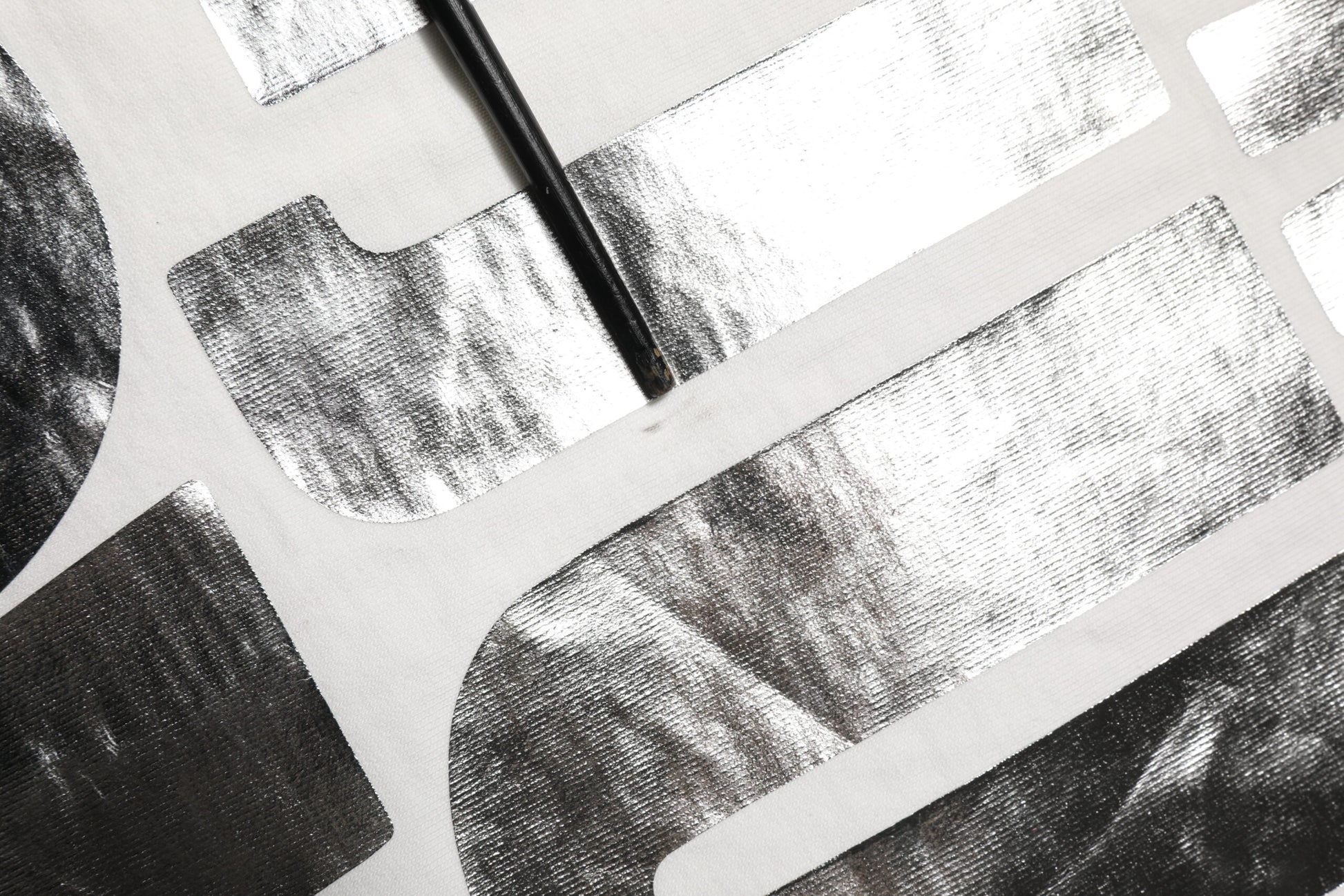 Silver foil paper on a table