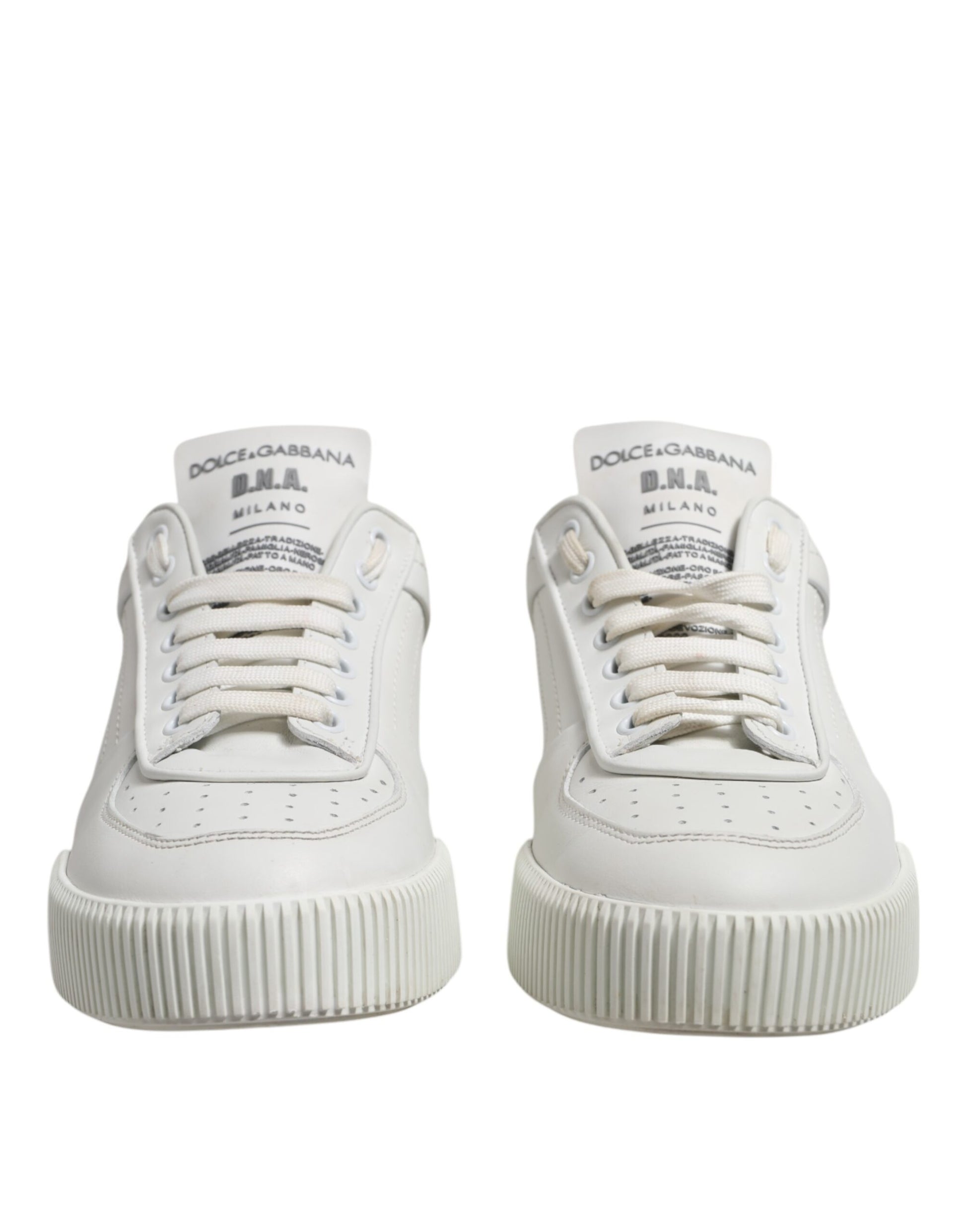 Pair of white sneakers with chunky soles