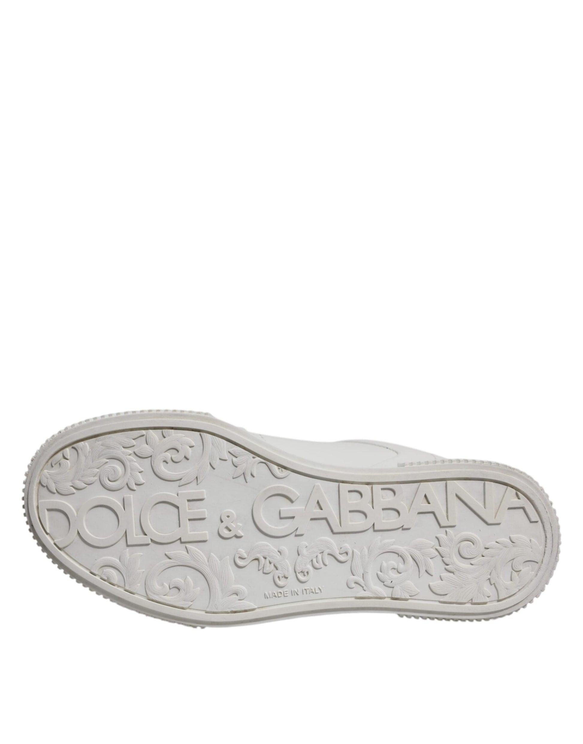 Silver shoe with embossed logo