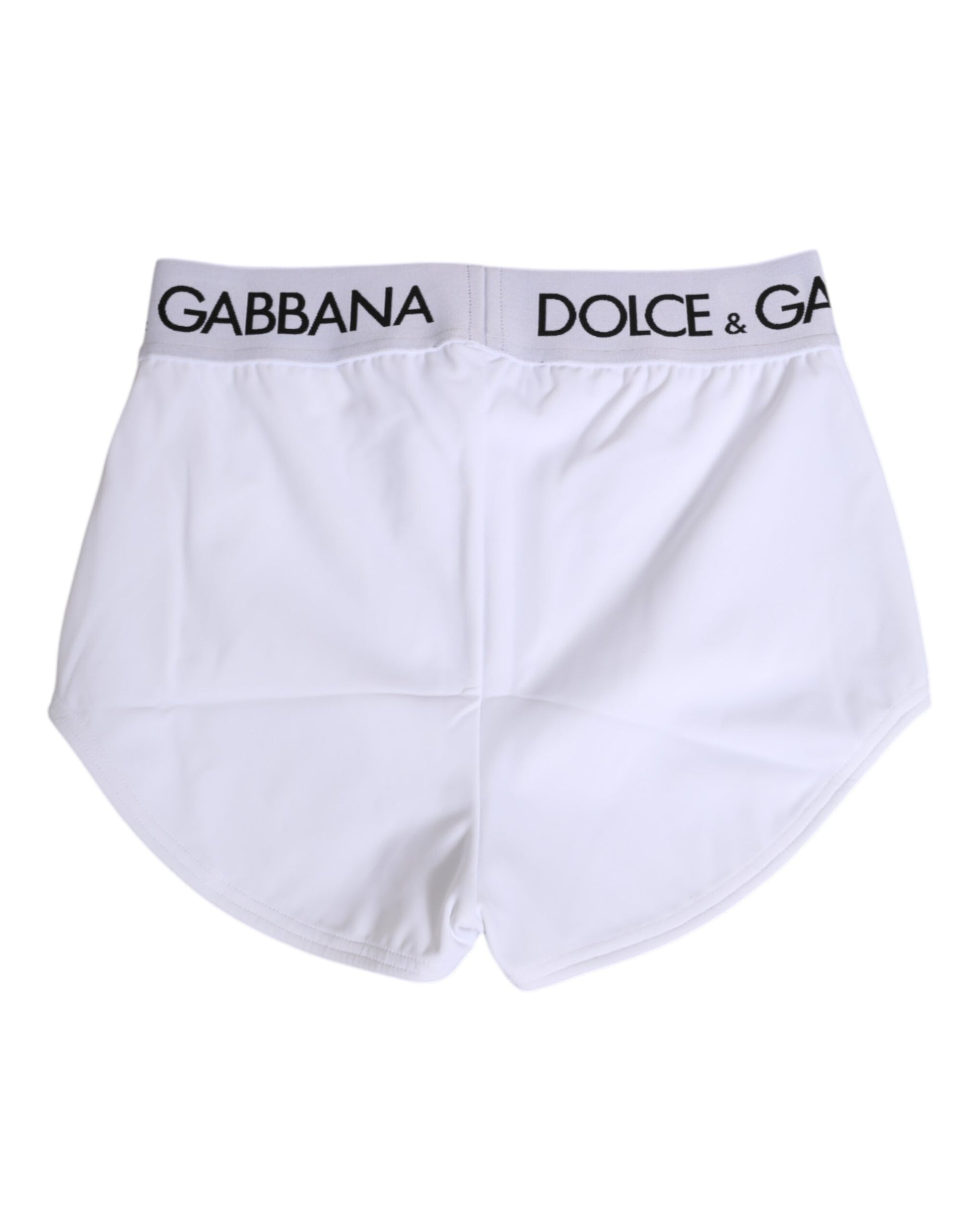 White nylon underwear with logo waistband featuring Dolce & Gabbana branding