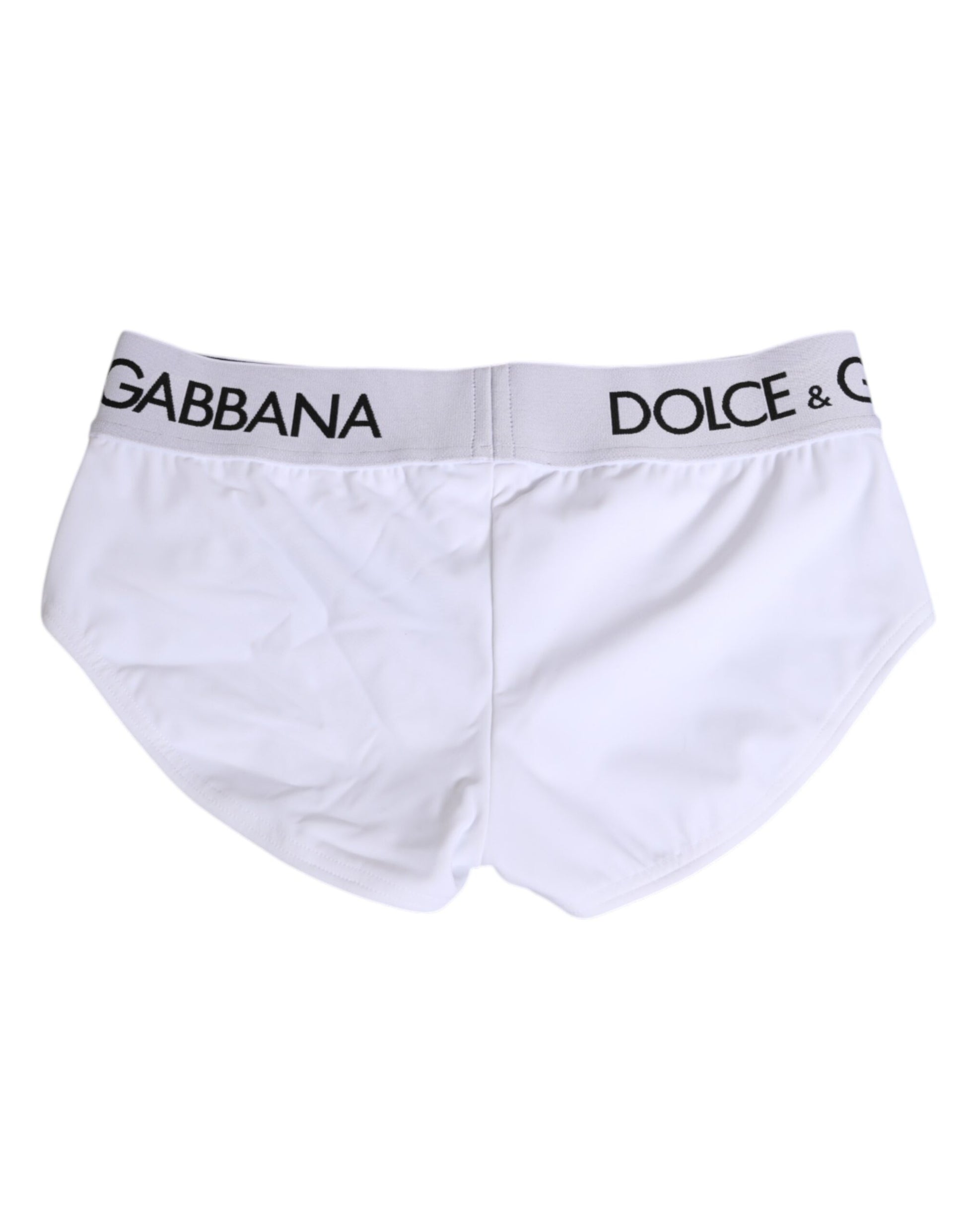 White nylon underwear with logo waistband from Dolce & Gabbana