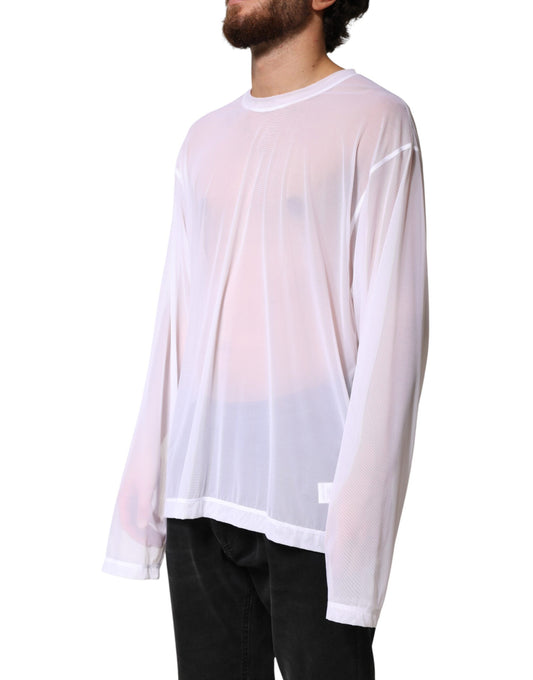 Man wearing long sleeve shirt