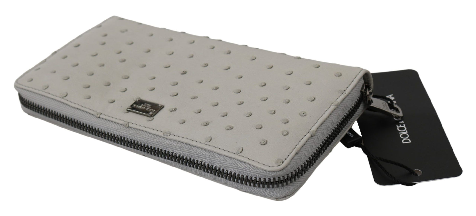 Small leather wallet with zipper closure