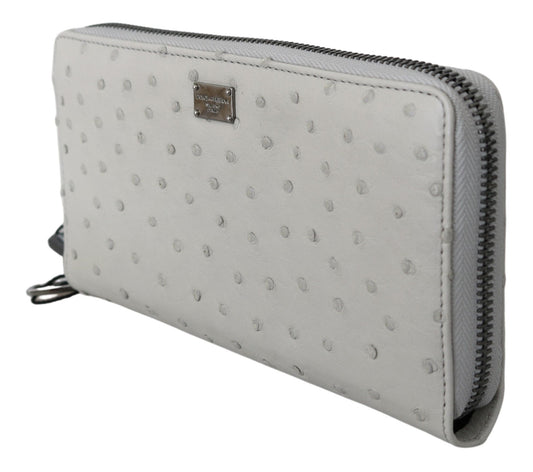 Grey fabric wallet with embossed dots