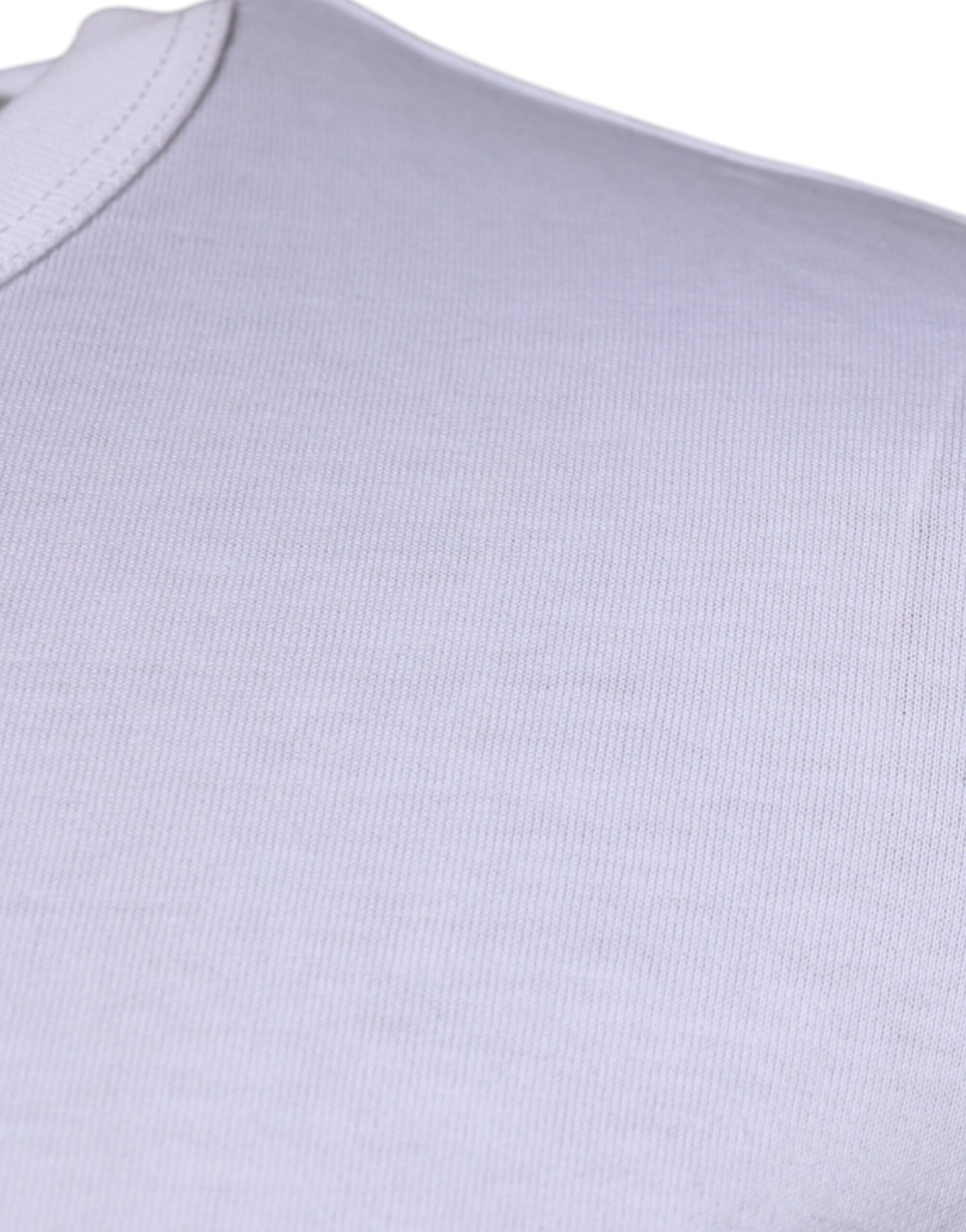 White sleeveless top with ribbed texture