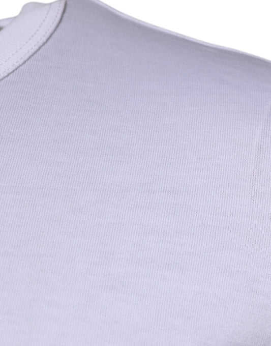 White sleeveless top with ribbed texture