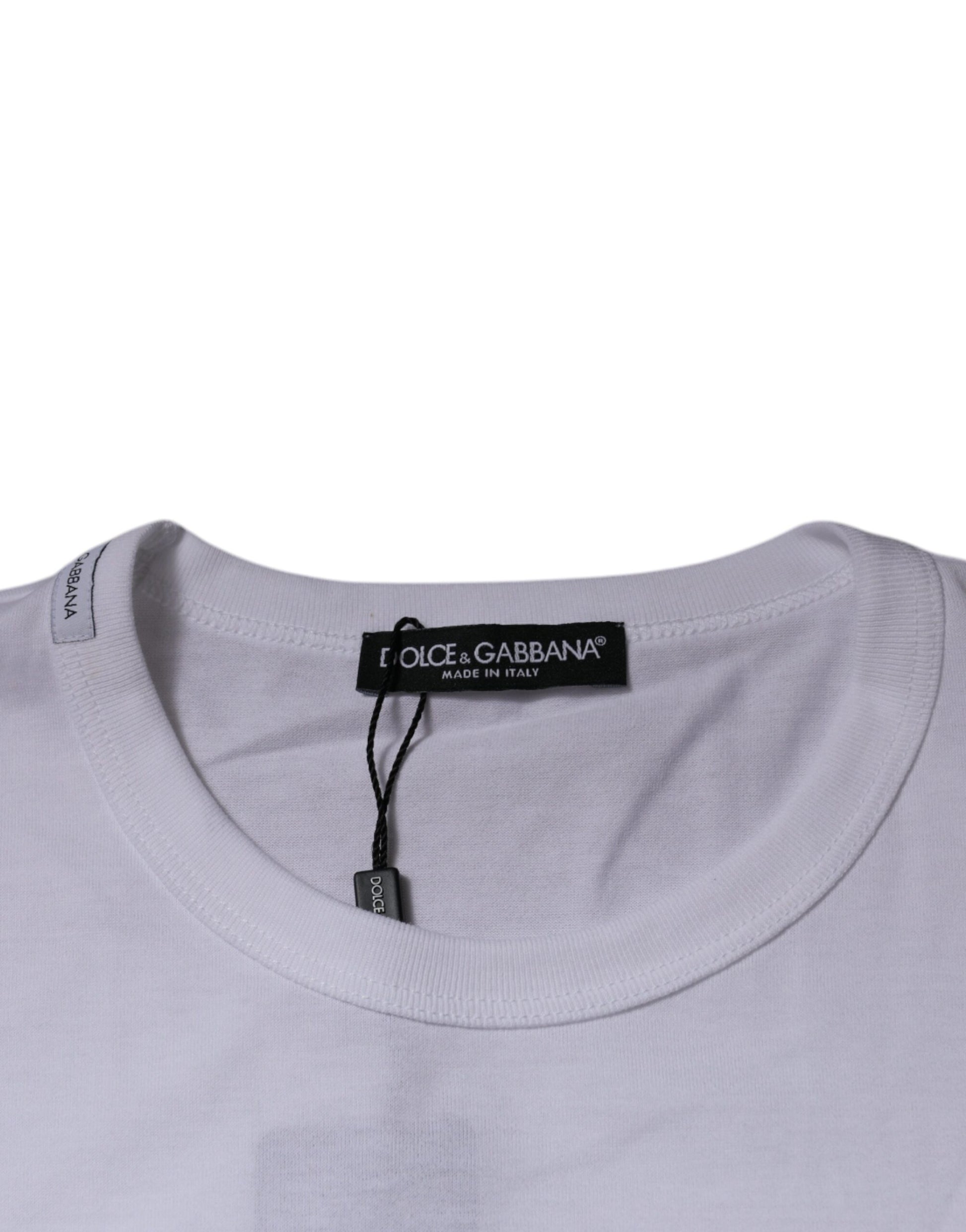 Grey cotton t-shirt with black label