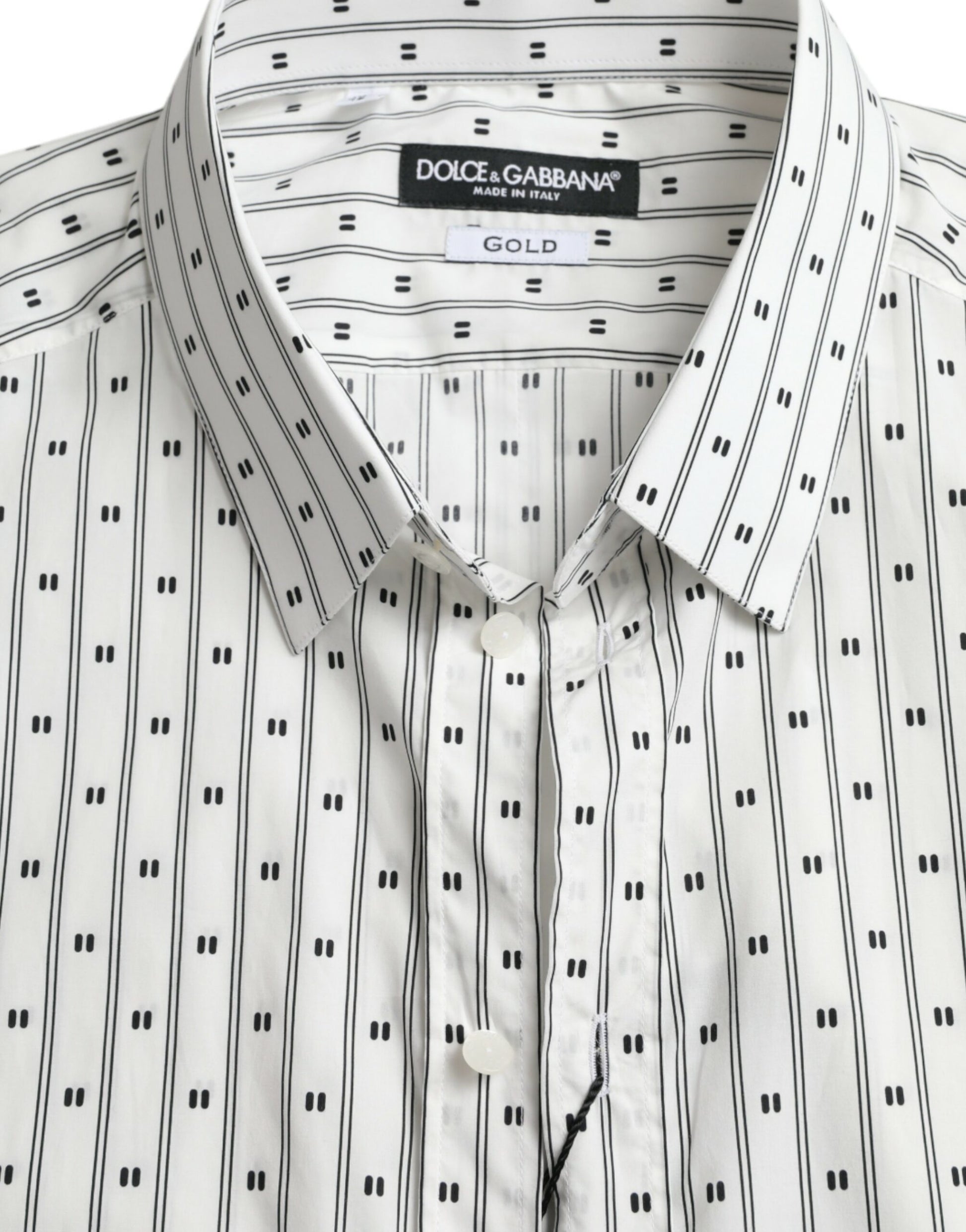 Men's shirt with black and white patterned design