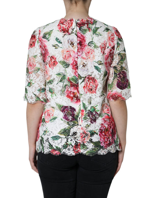 Floral print blouse on a mannequin