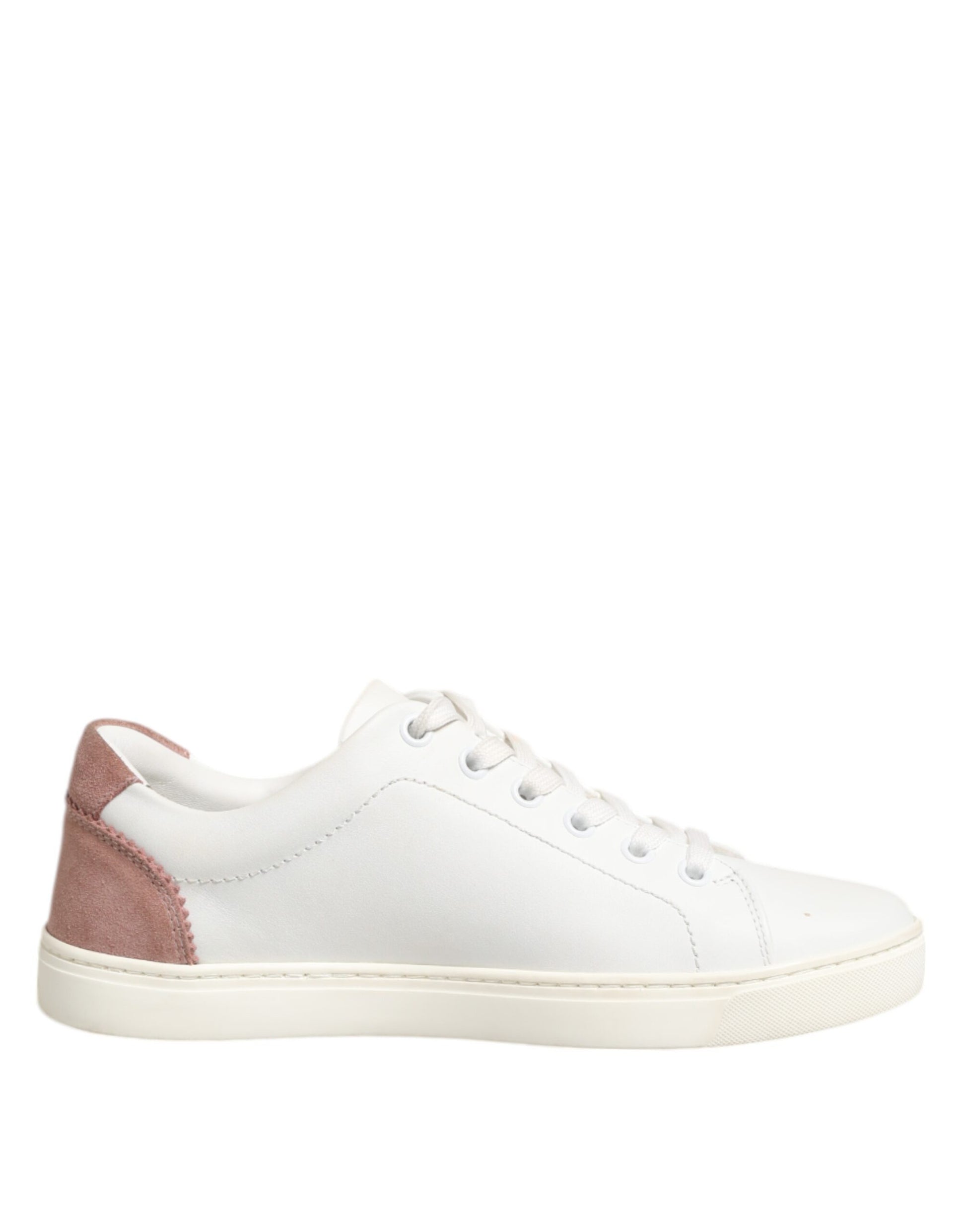 White sneaker with brown accents