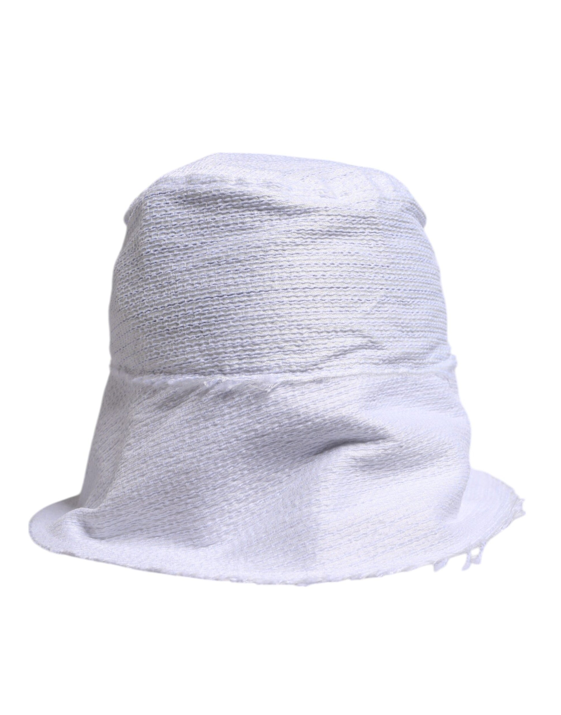 White hat with bandage on top