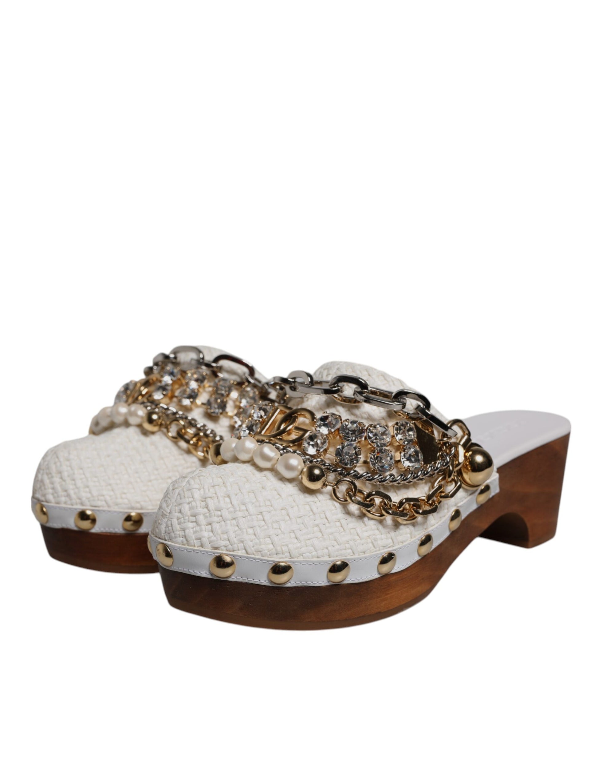Pair of women's shoes with embellishments