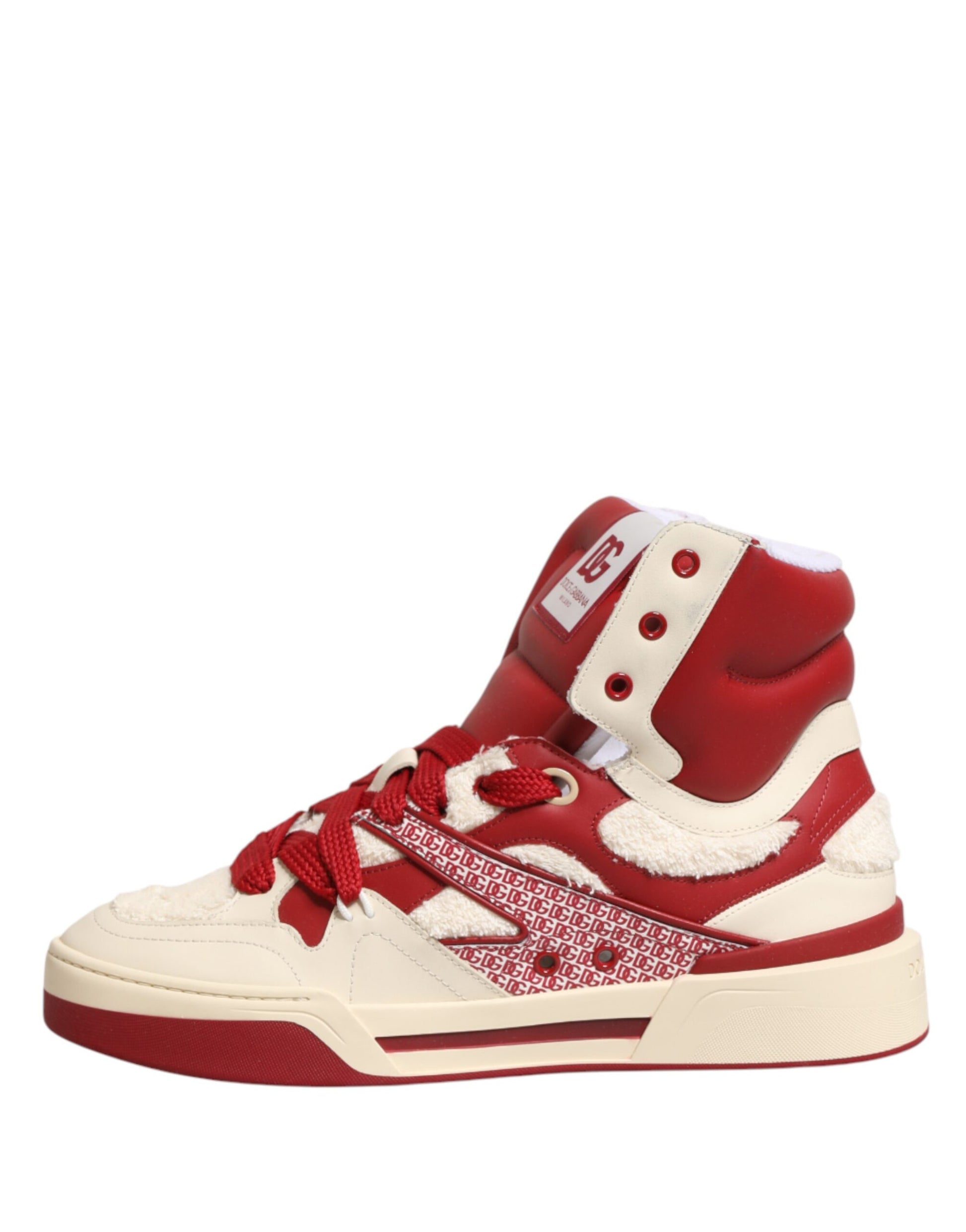 Red and white sneaker for a child