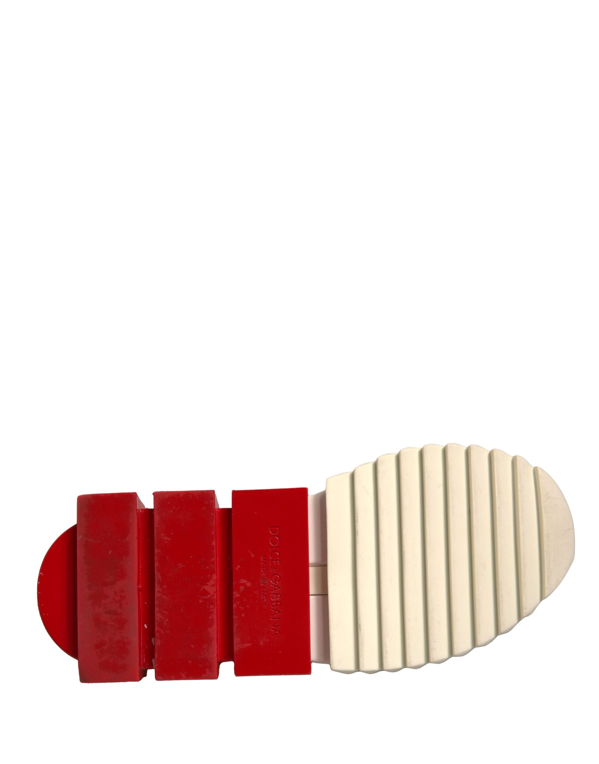 Red and tan shoe sole