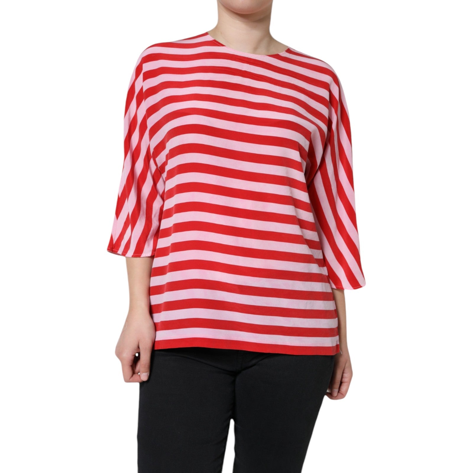 Red and white striped long sleeve shirt