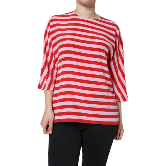 Red and white striped long sleeve shirt