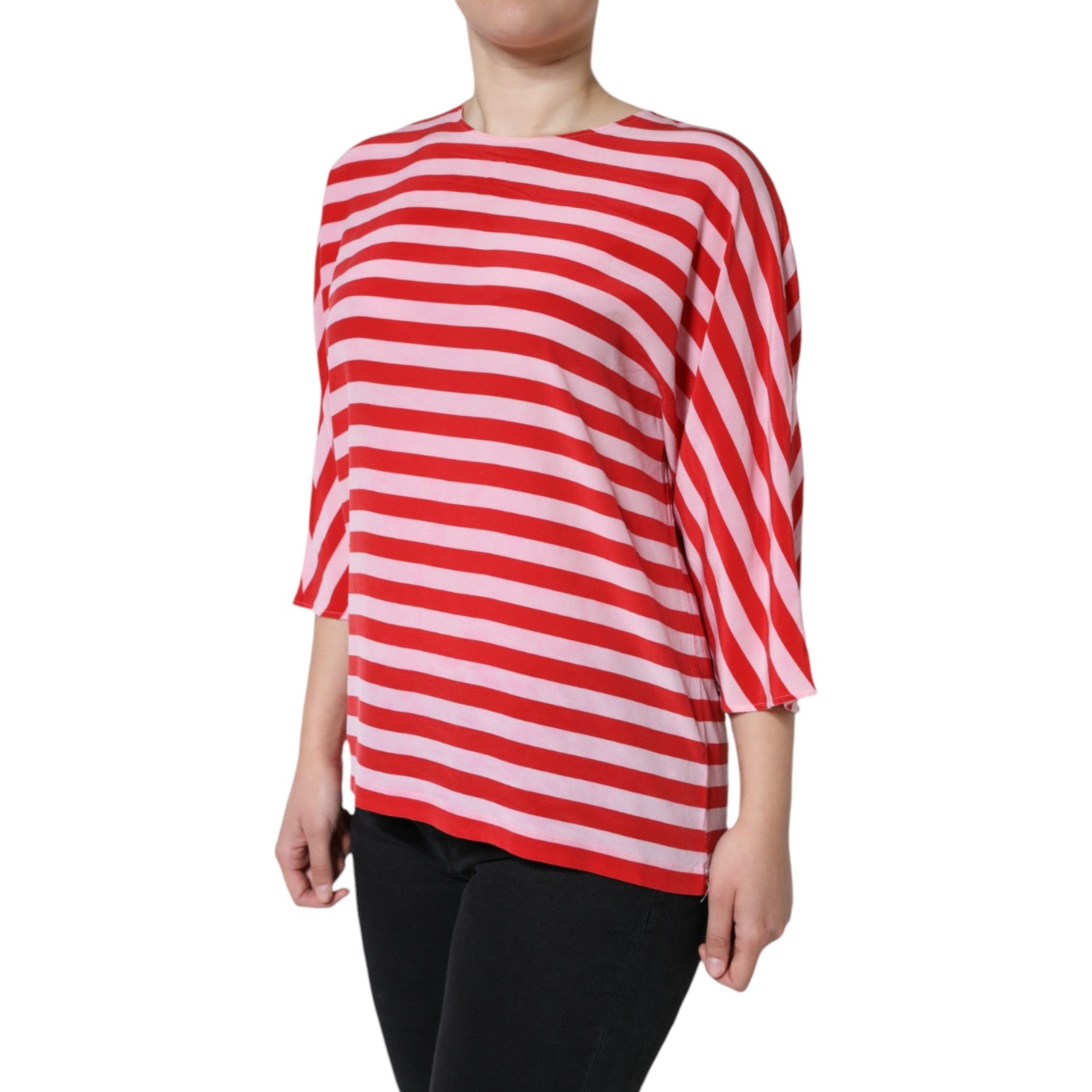 Red and white striped long sleeve shirt