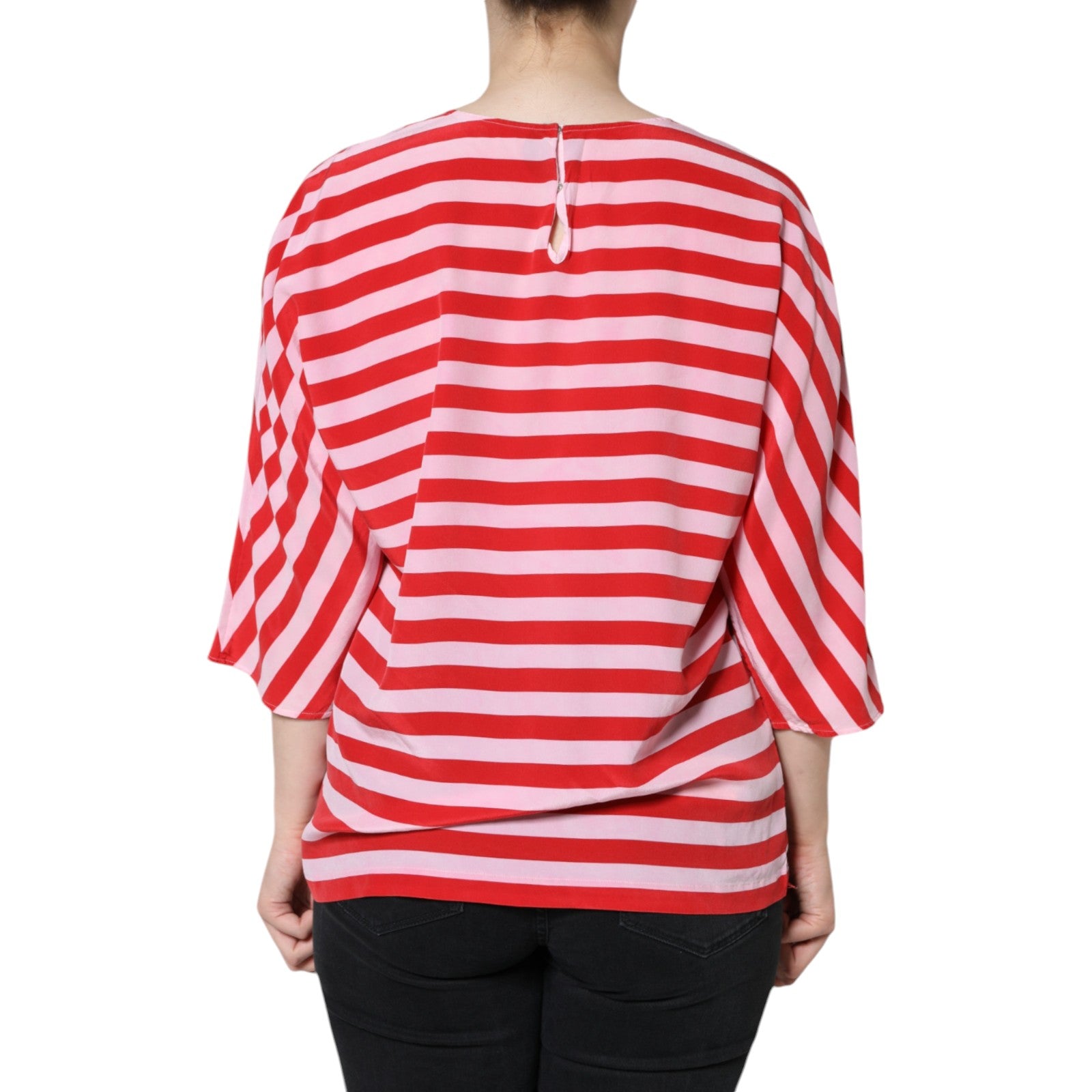 Red and white striped long sleeve shirt