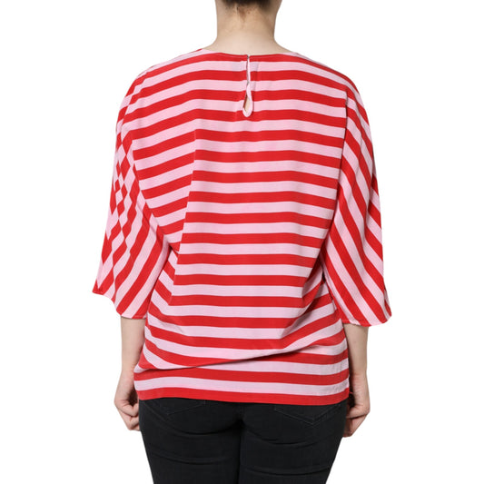 Red and white striped long sleeve shirt